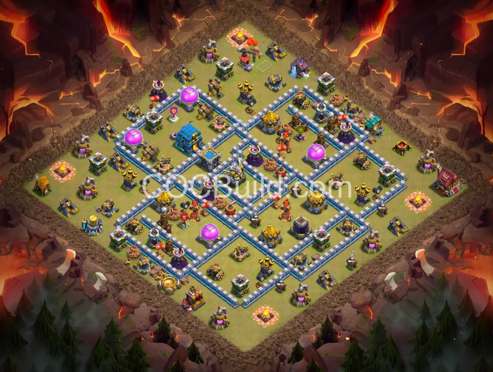 New TH12 War Layout — Advanced Trap Placement | Free Import