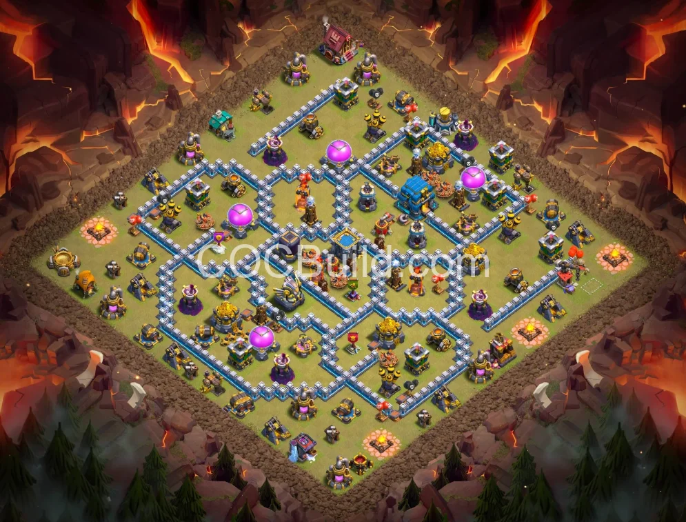 TH12 War Base — Advanced Trap Placement | One-Click Copy | COC Build