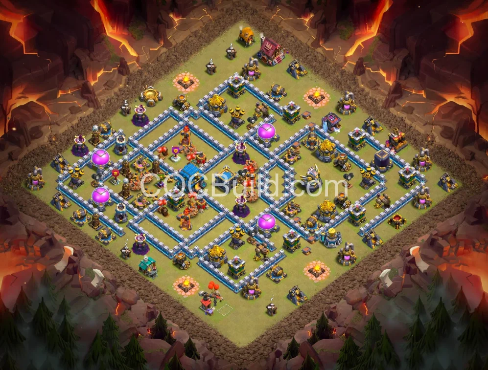 TH12 Best TH12 War Base 2026 — CWL War Base | Free Download - Clash of Clans Base Layout 2026