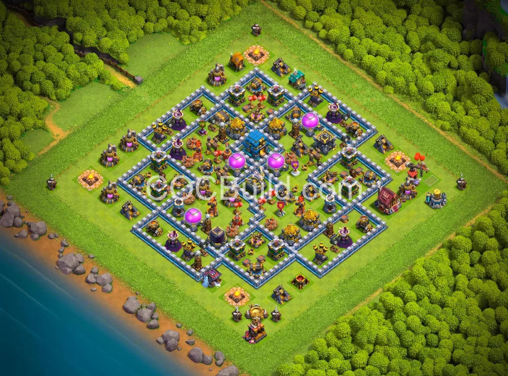 TH12 Best TH12 Hybrid Base 2026 — Anti-3 Star Design | Free Download - Clash of Clans Base Layout 2026