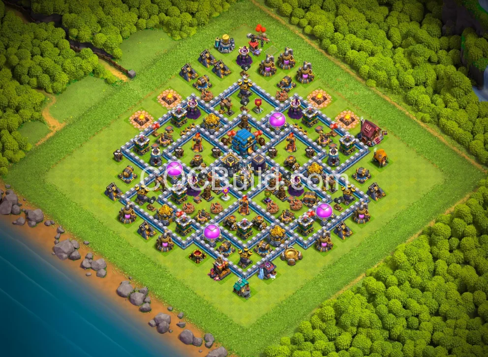 TH12 Hybrid Base — Pro-Level Layout | One-Click Copy | COC Build