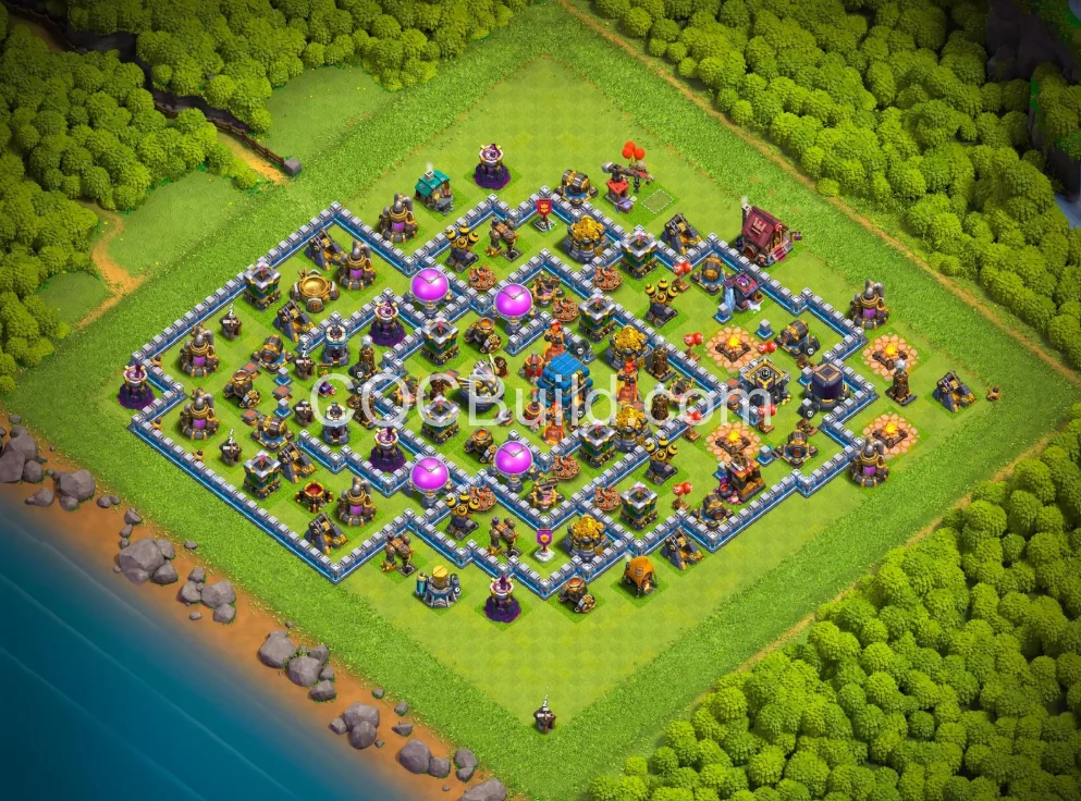 Best Townhall Level 12 Farming Base layout with Link – Clash of Clans