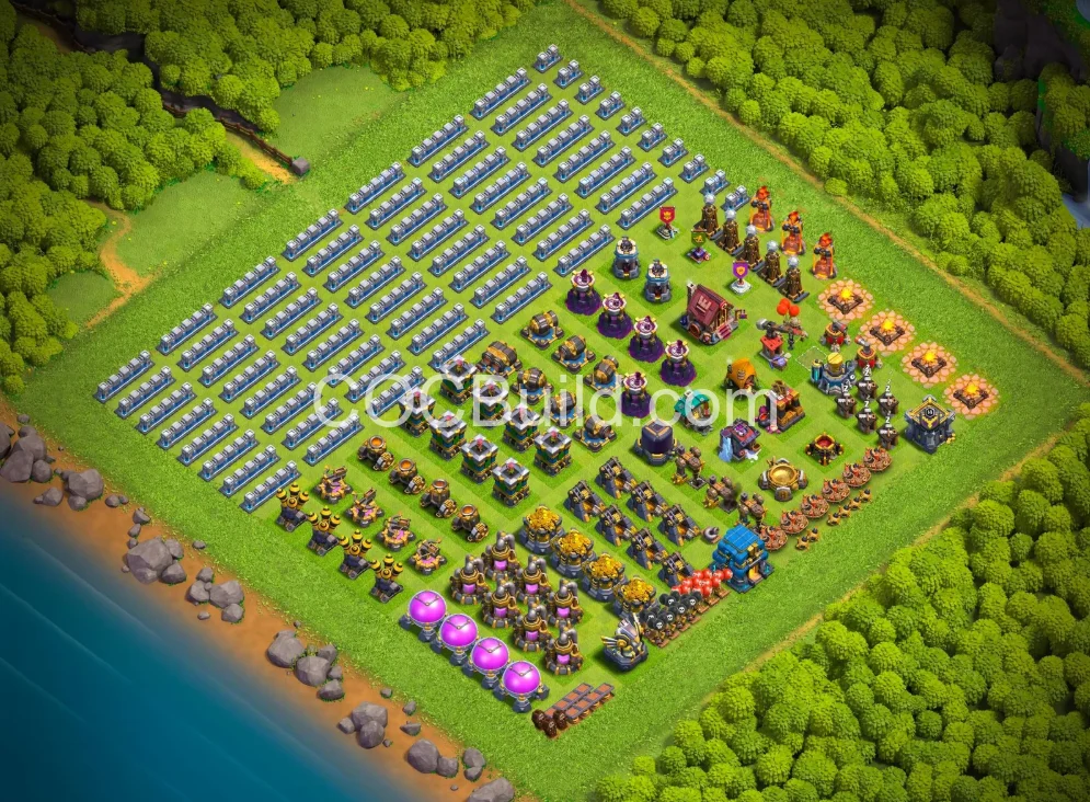 TH12 Top TH12 Art / Progress Bases Design 2026 — Advanced Trap Placement | Copy Link - Clash of Clans Base Layout 2026