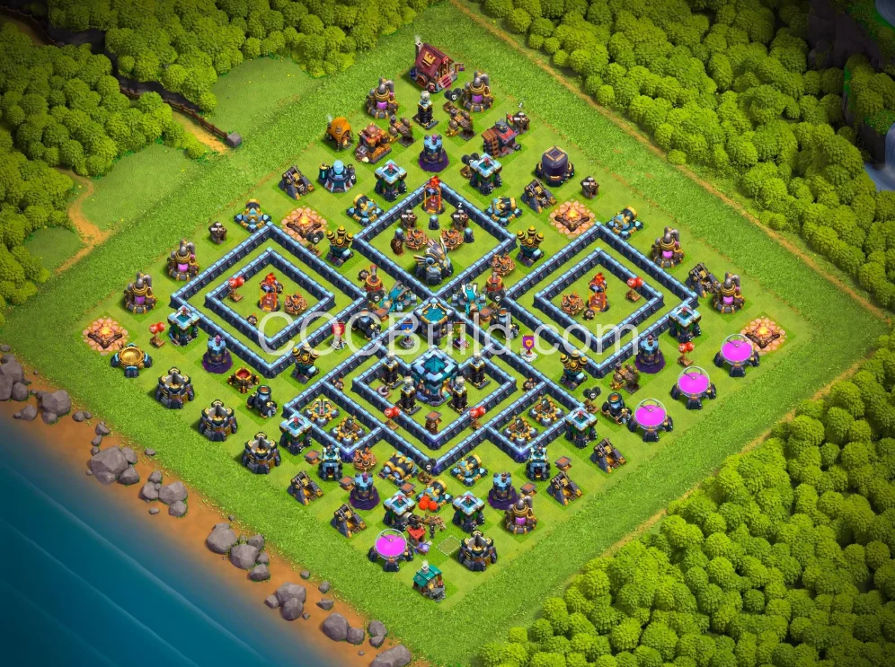 TH13 Legend Base — CWL War Base | One-Click Copy | COC Build