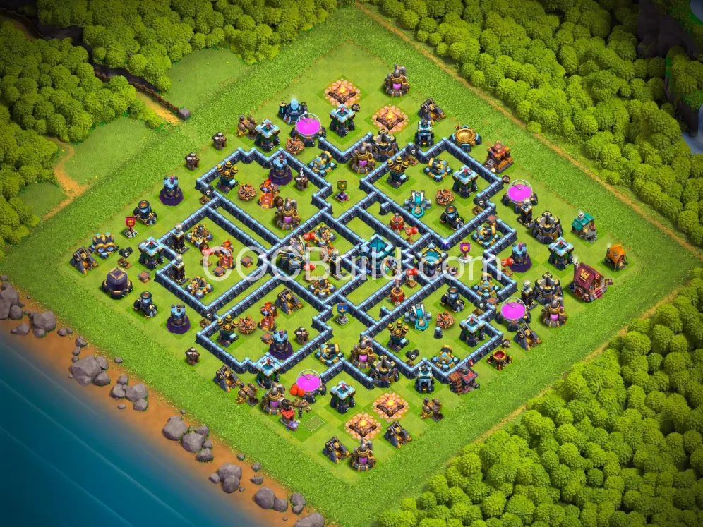 TH13 Legend Layout — CWL War Base | Instant Import | COC Build