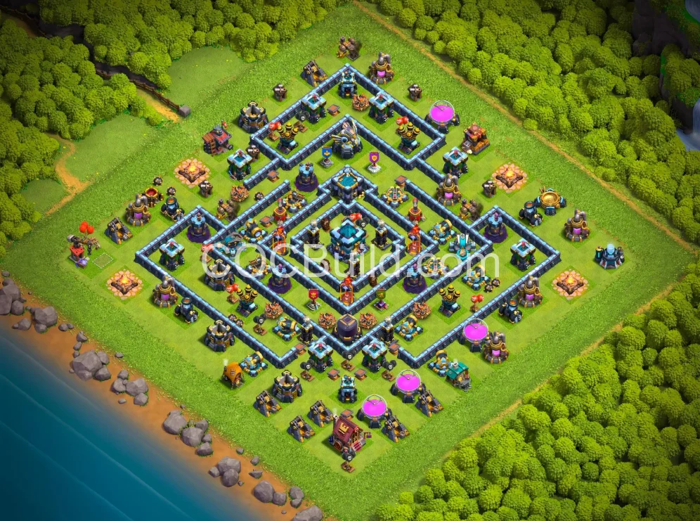 TH13 Legend Base — Anti-Air Defense | One-Click Copy