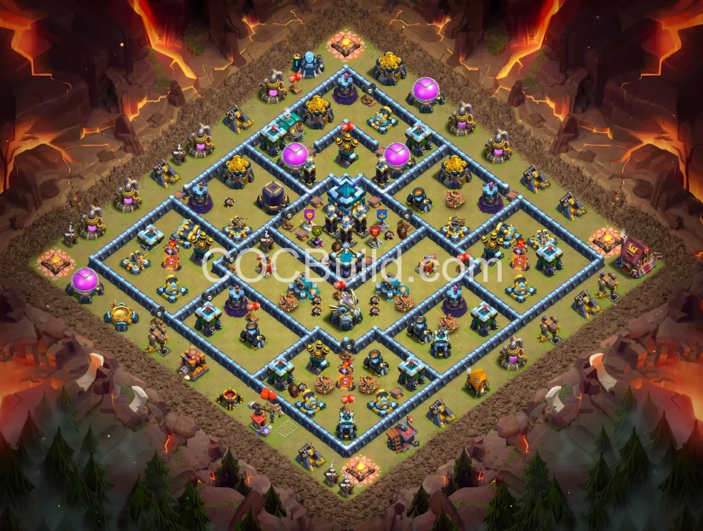 TH13 War Layout — Anti-3 Star Design | Instant Import | COC Build