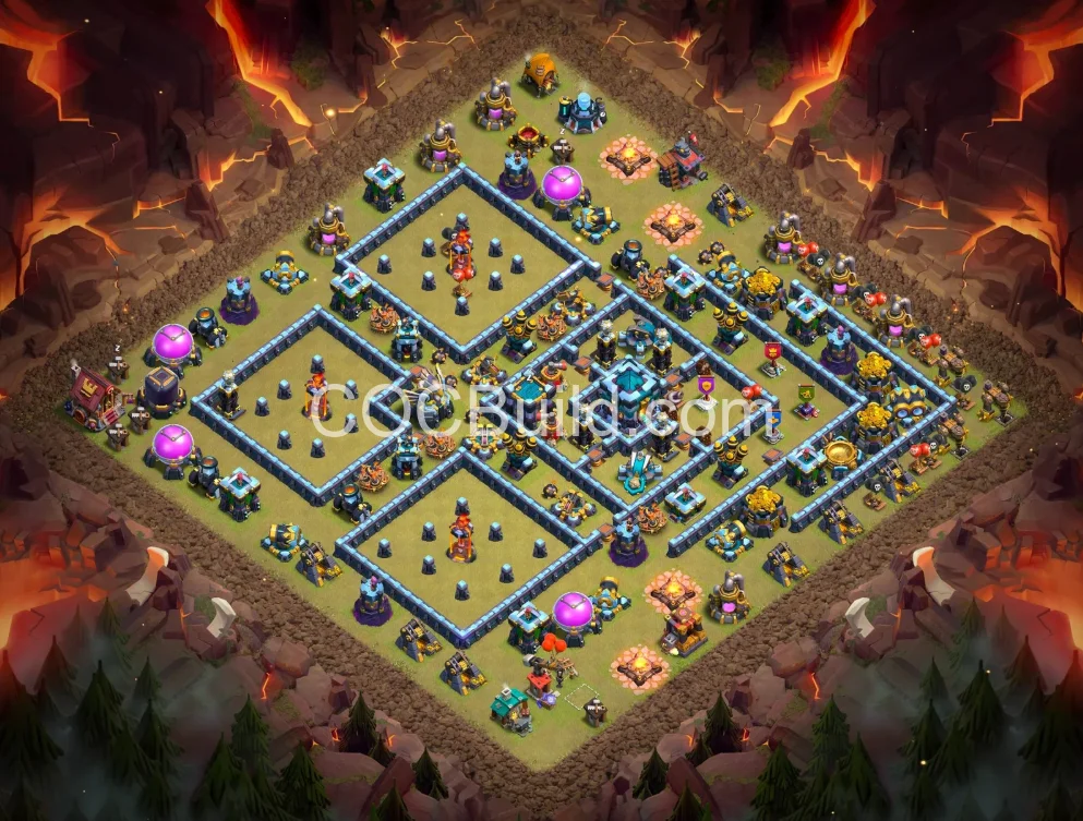 TH13 War Base — CWL War Base | One-Click Copy | COC Build