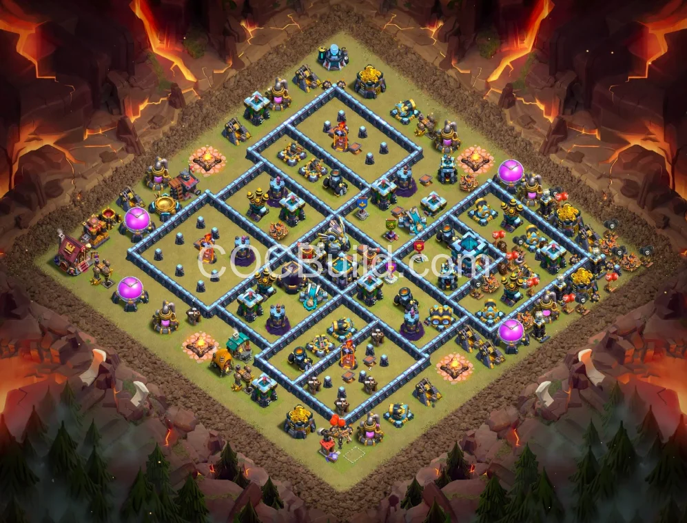 TH13 War Layout — CWL War Base | Instant Import | COC Build