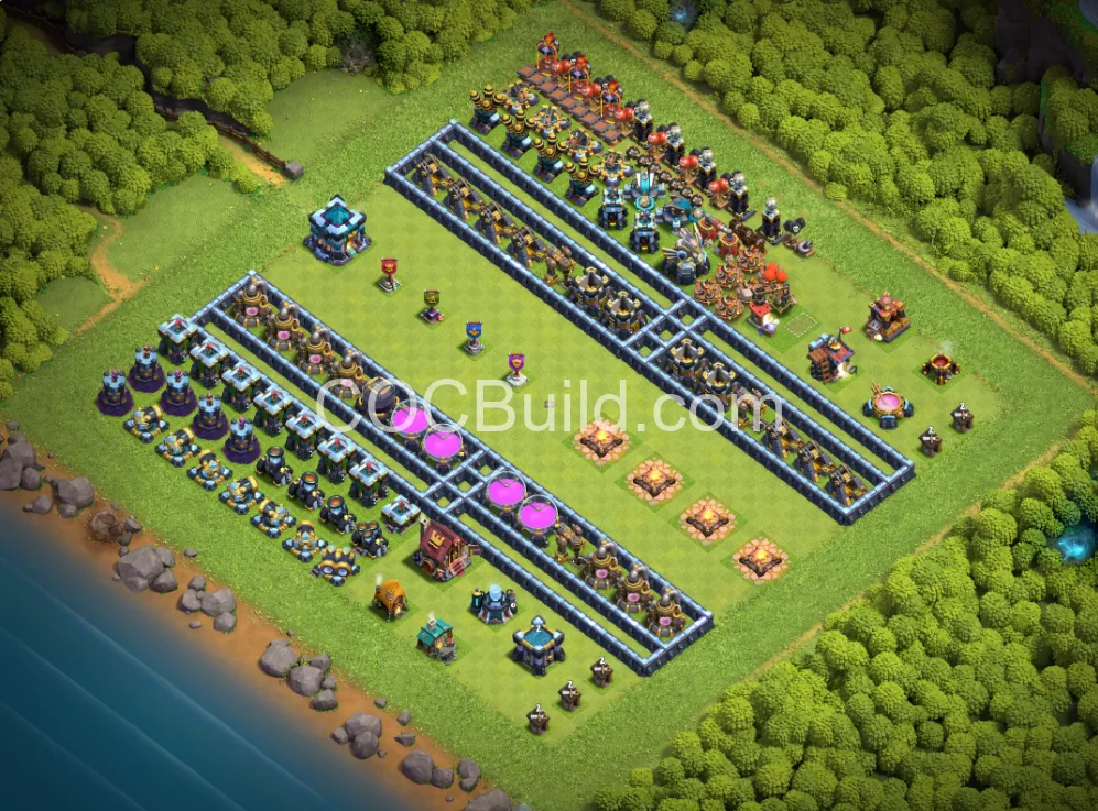TH13 Art / Progress Bases Base — Advanced Trap Placement | One-Click Copy