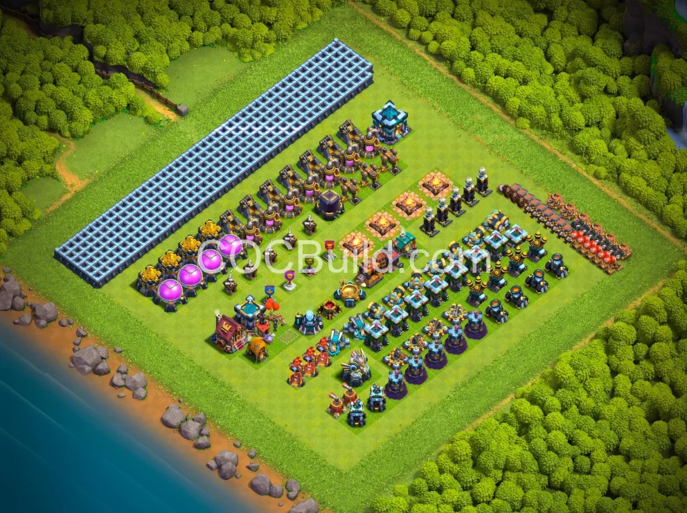 TH13 Art / Progress Bases Base — CWL War Base | One-Click Copy