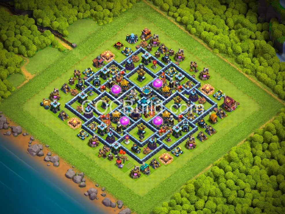 New TH13 Hybrid Layout — Advanced Trap Placement | Free Import