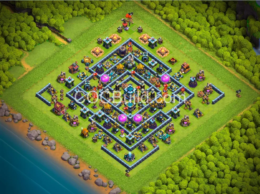 TH13 Hybrid Base - CWL War Base | Ein-Klick-Kopie