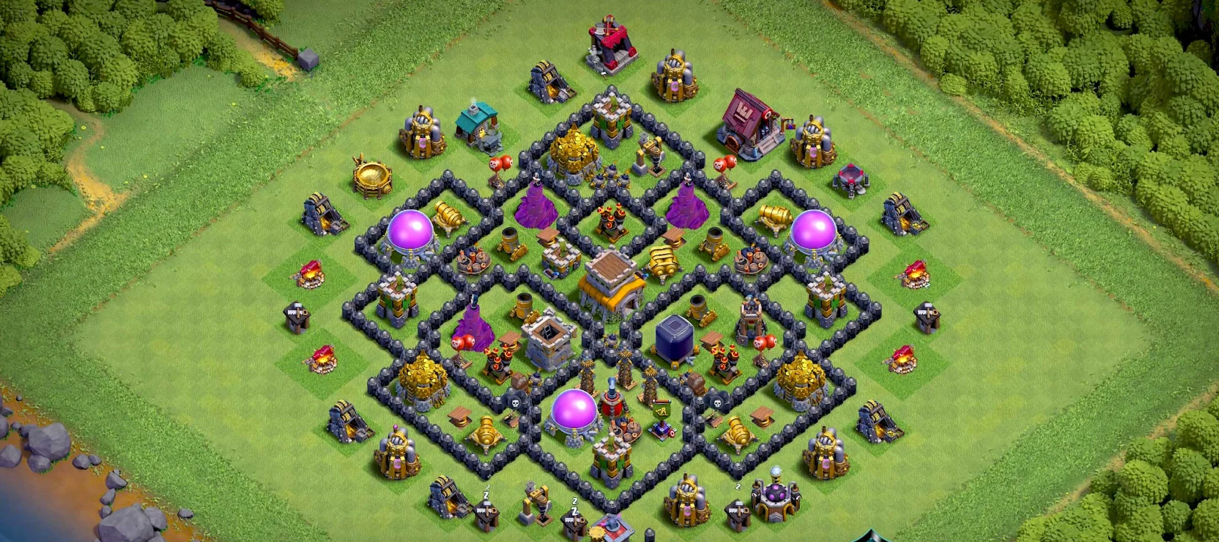 Builder Hall 8 Defence Base Layout